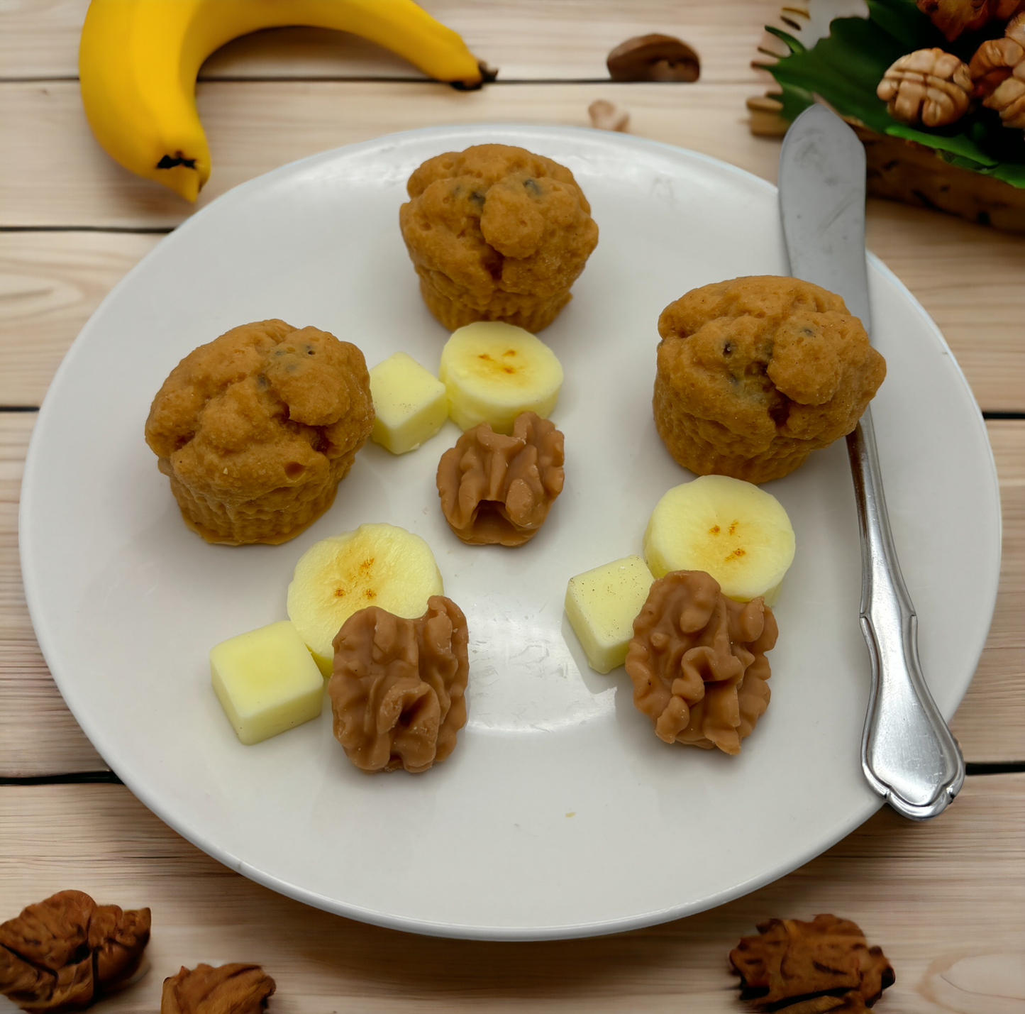 Small Banana Nut Muffin Wax Melts/Bananas, Walnuts, Muffins