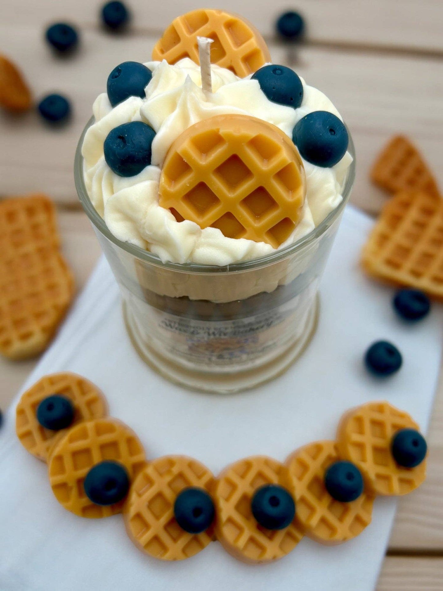 Blueberry Maple Waffle Candle. 13 oz. Large Dessert Candle