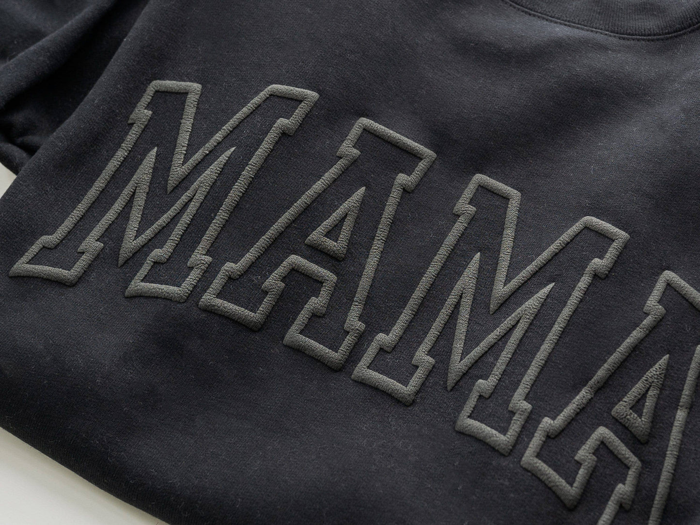 Black Embossed Mama Sweatshirt