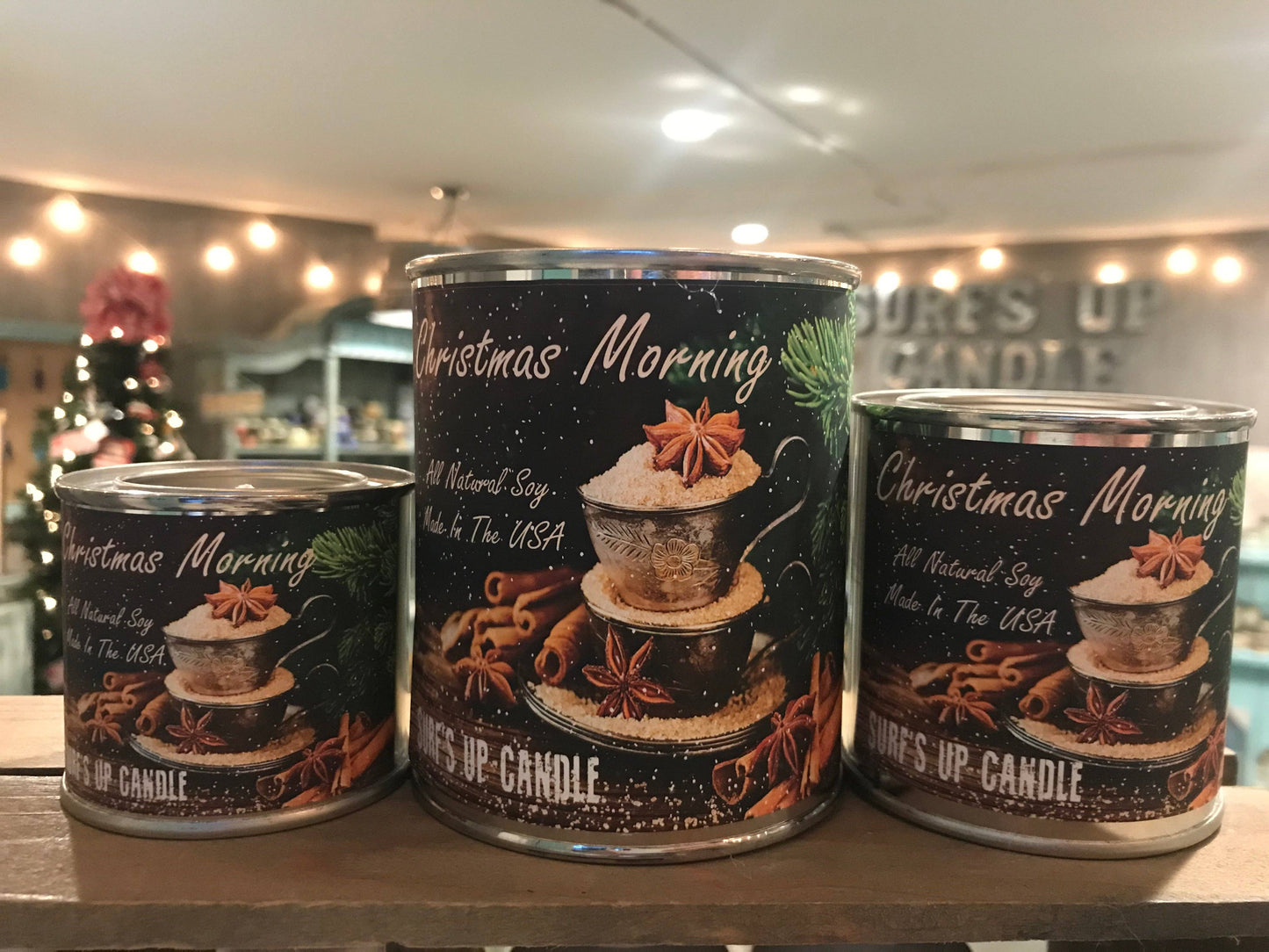 Christmas Morning Paint Can Candle - Vintage Collection: 1/4 Pint (4oz)