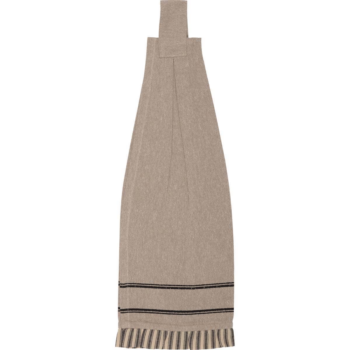 Sawyer Mill Charcoal Farmhouse Button Loop Tea Towel Set of 2