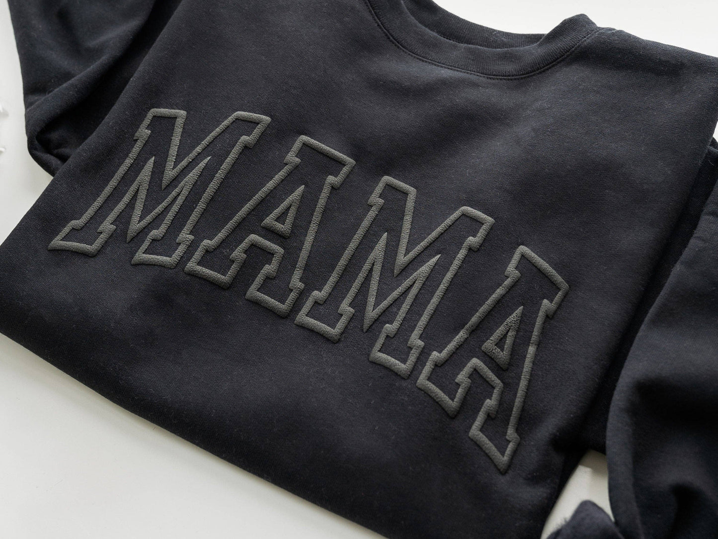 Black Embossed Mama Sweatshirt