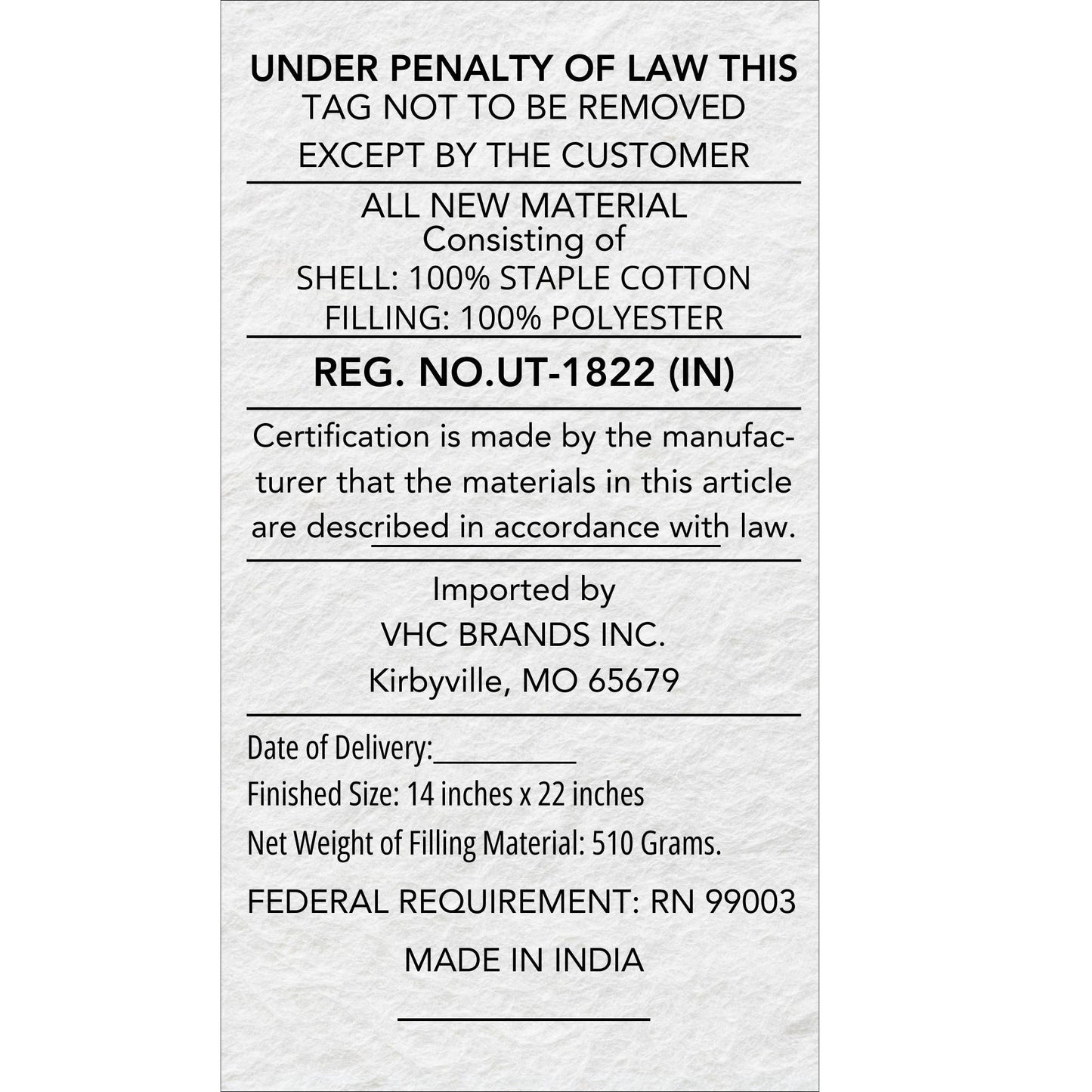 Kringle Chenille Ho Ho Ho Pillow 14x22