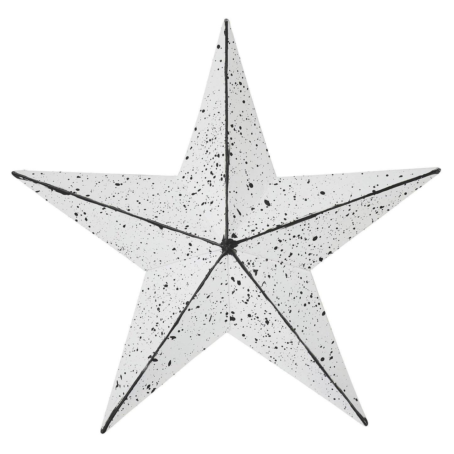 Metal Star Speckled White Distressed 8x8