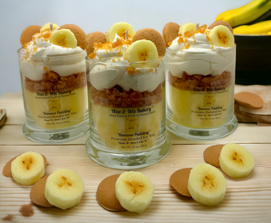 Banana Pudding Candle. 13 oz. Large Soy Dessert Candle