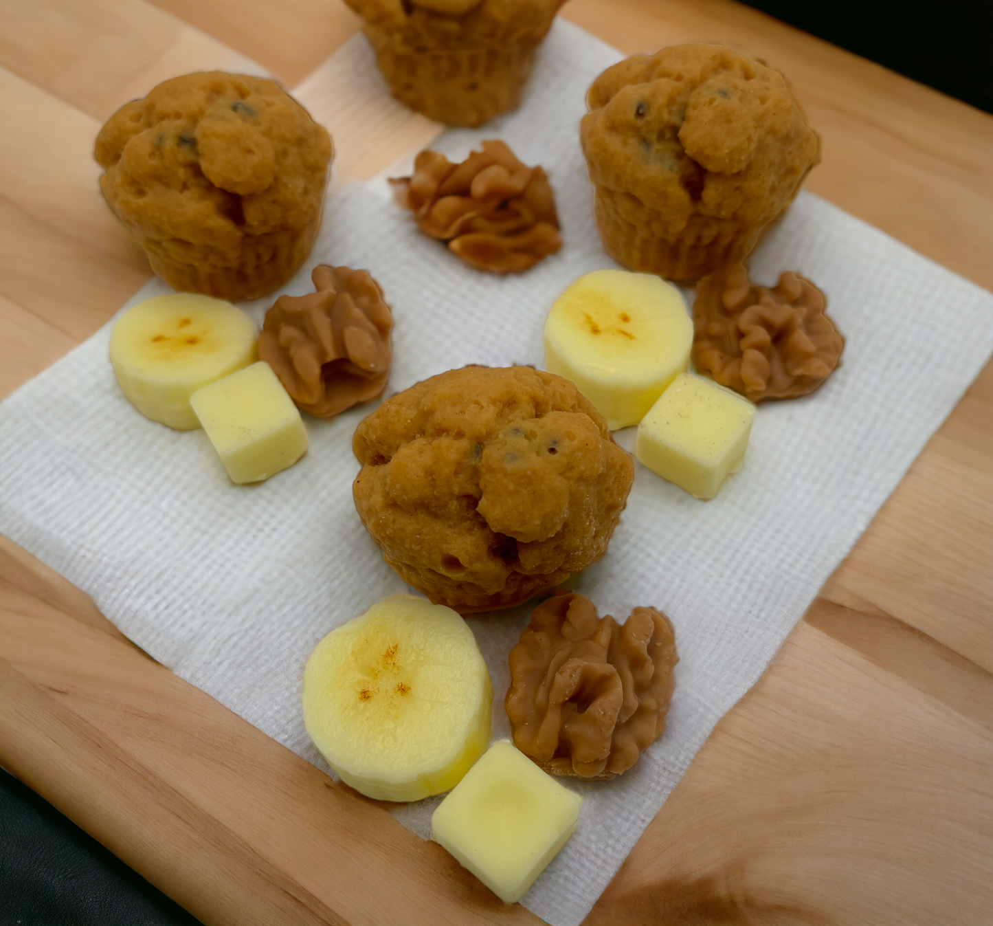 Small Banana Nut Muffin Wax Melts/Bananas, Walnuts, Muffins