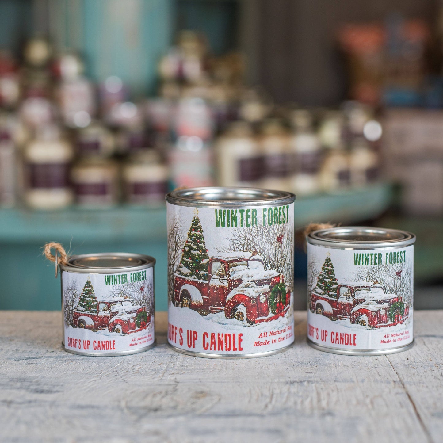 Winter Forest Paint Can Candle - Vintage Collection: 1/4 Pint (4oz)