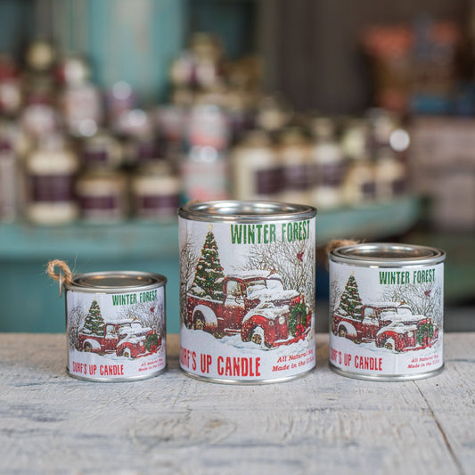 Winter Forest Paint Can Candle - Vintage Collection: 1/4 Pint (4oz)