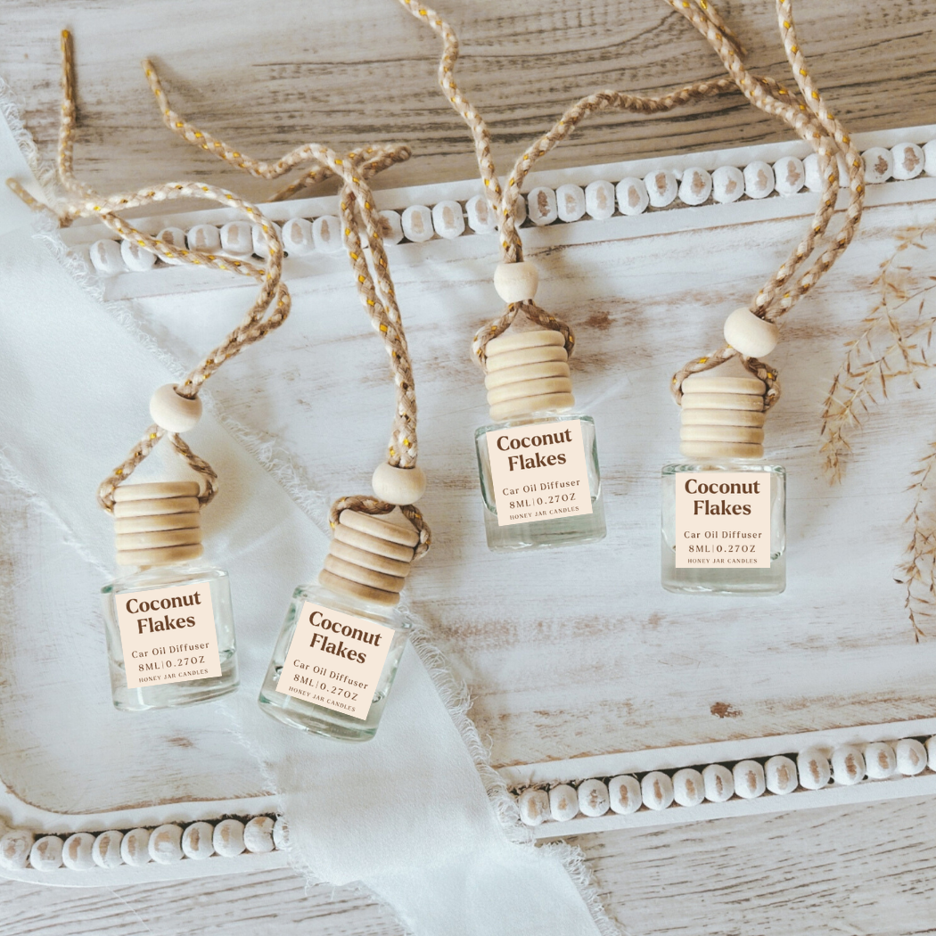 Hanging Car Diffusers | Coconut Flakes