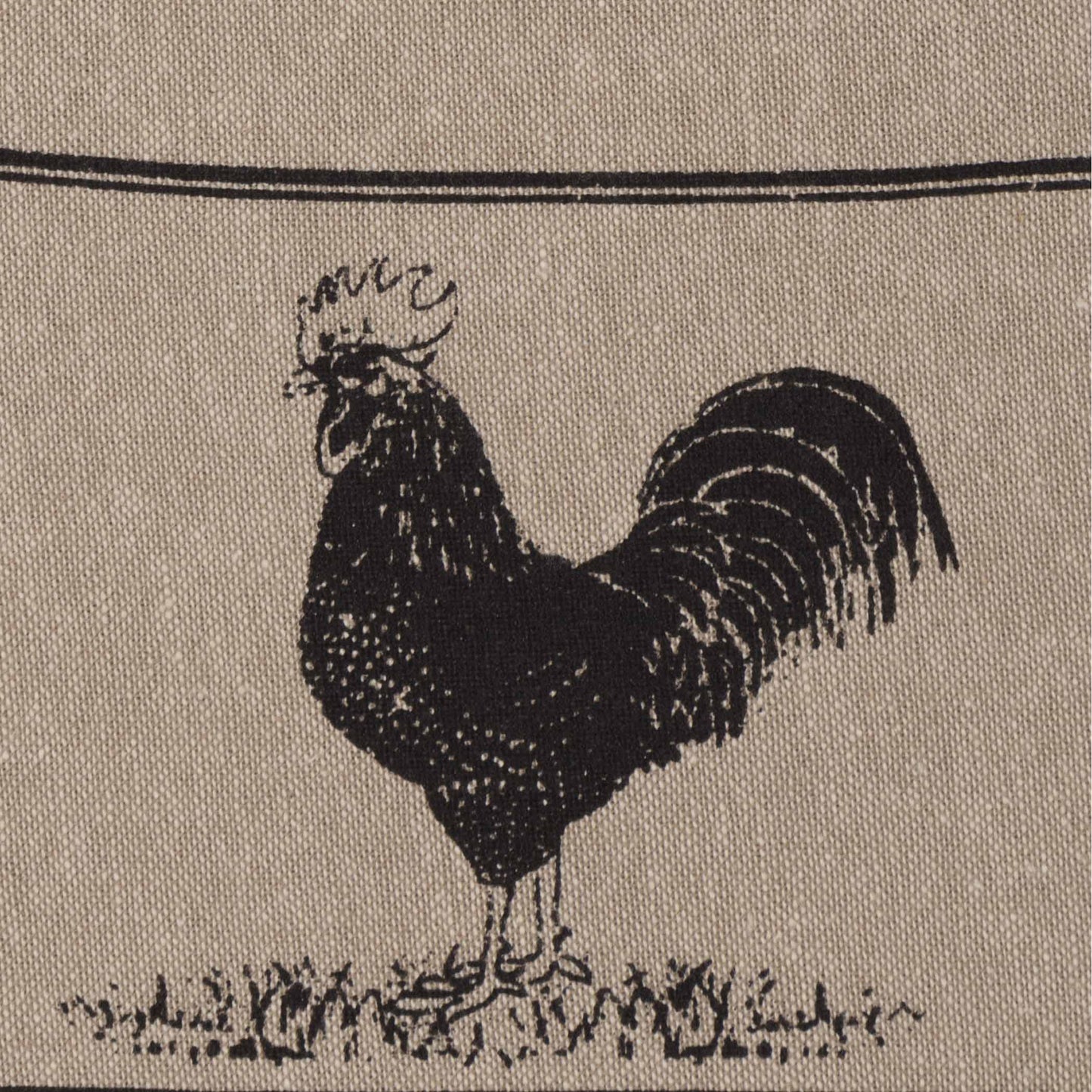 Sawyer Mill Charcoal Poultry Button Loop Tea Towel Set of 2