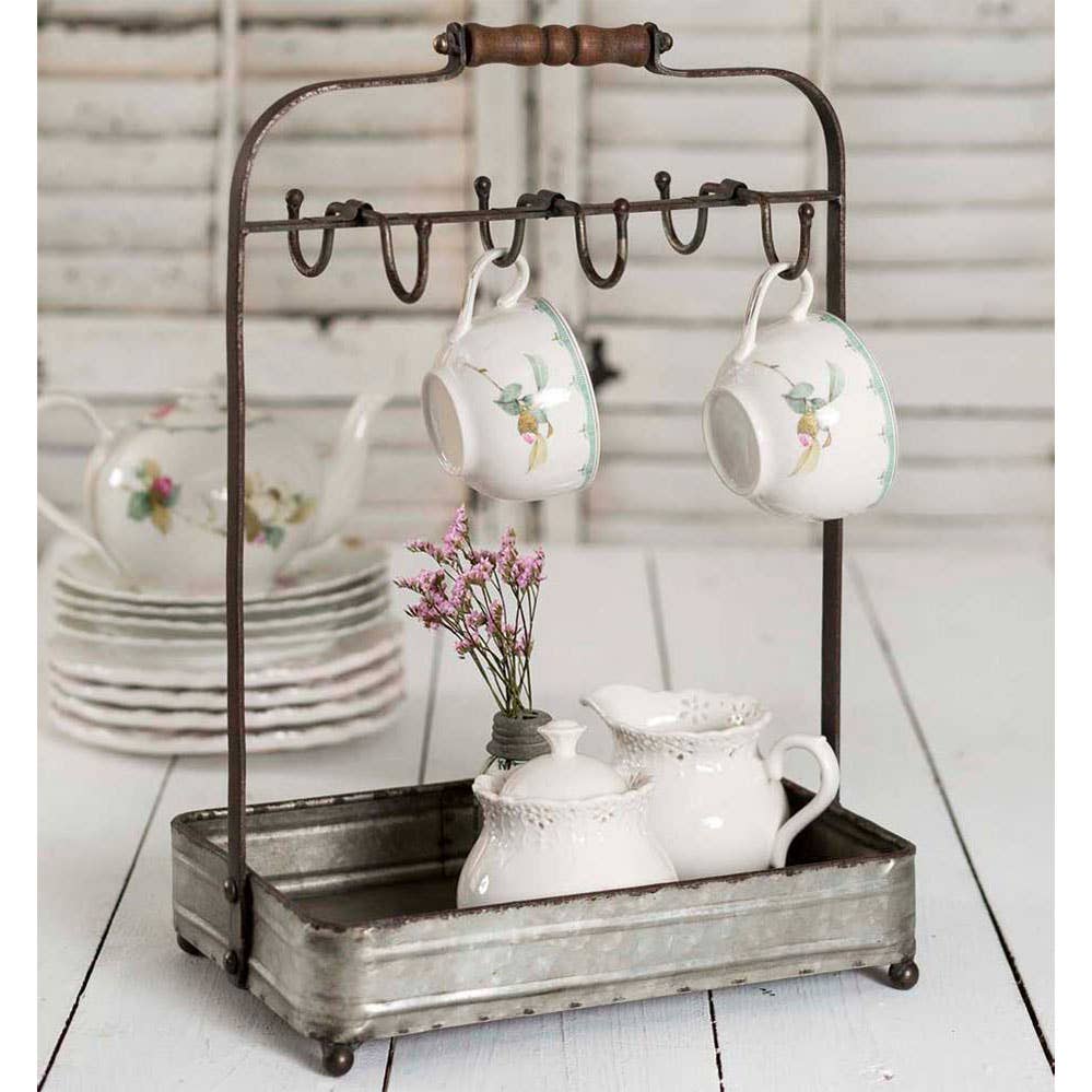 Tabletop Rack with Tray & Hooks