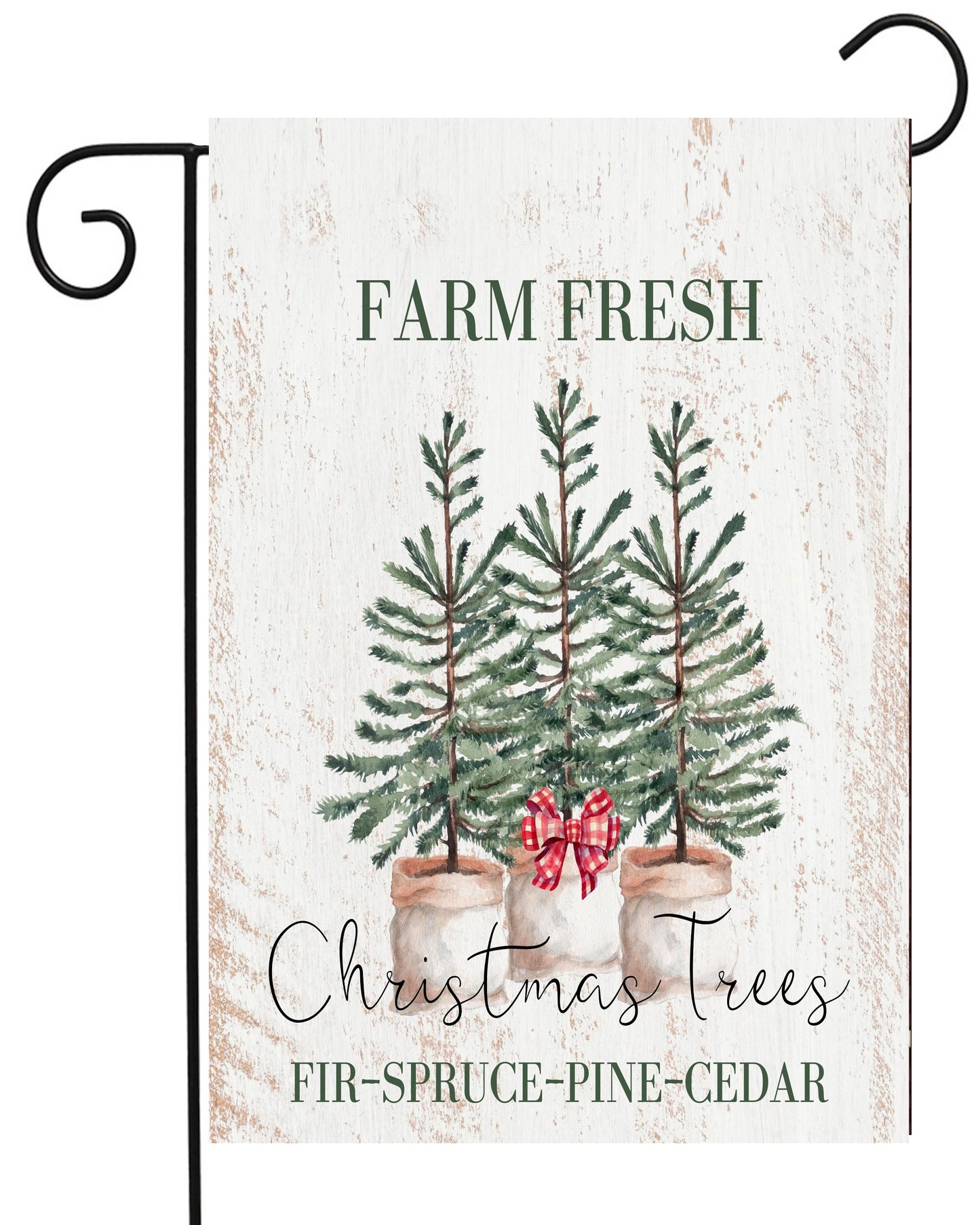 Farm Fresh Christmas Trees Garden Flag