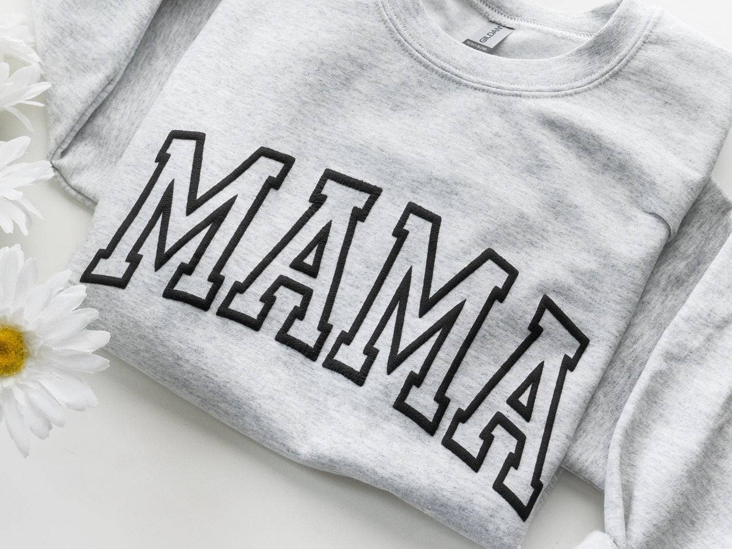 Gray Embossed Mama Sweatshirt