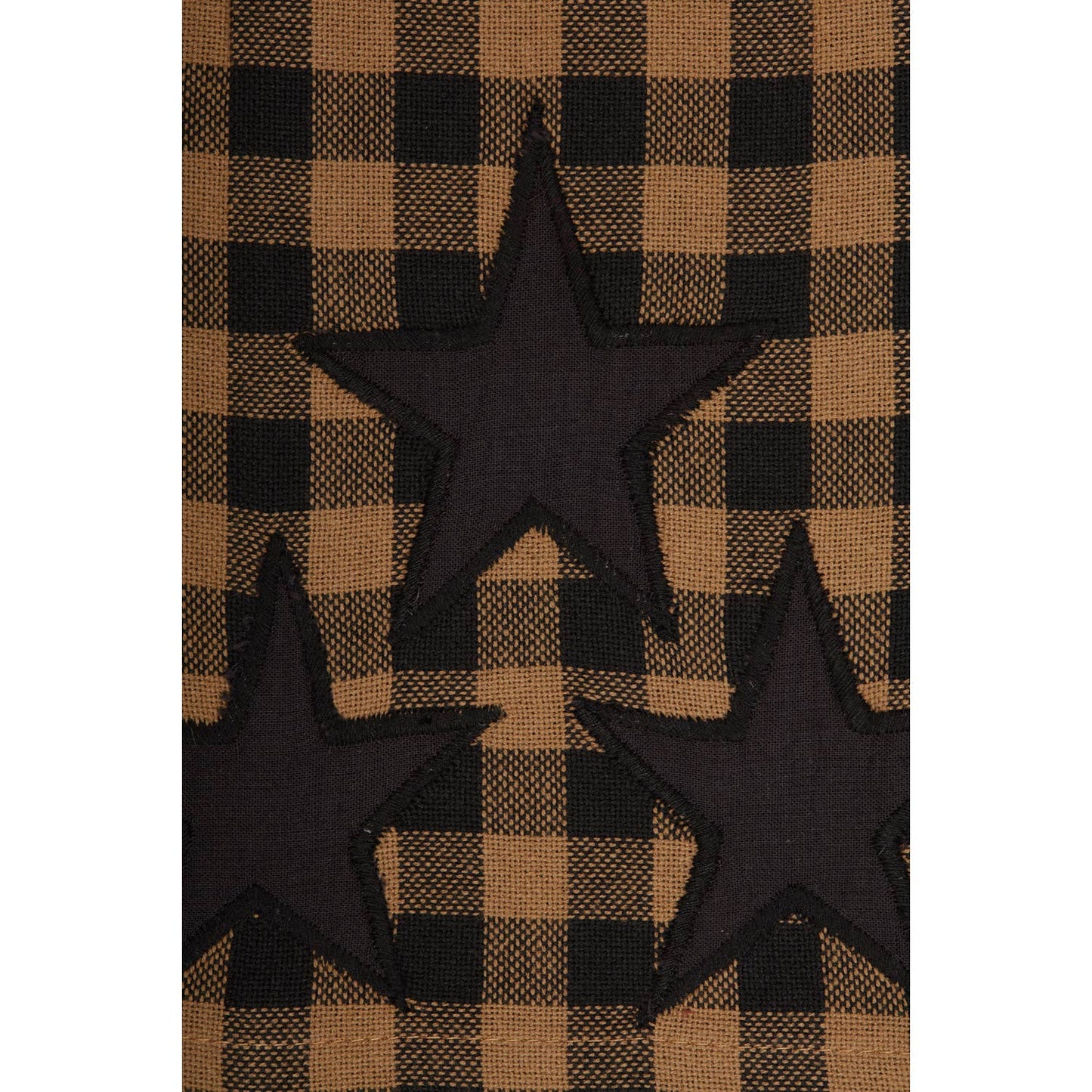 Black Star Button Loop Tea Towel