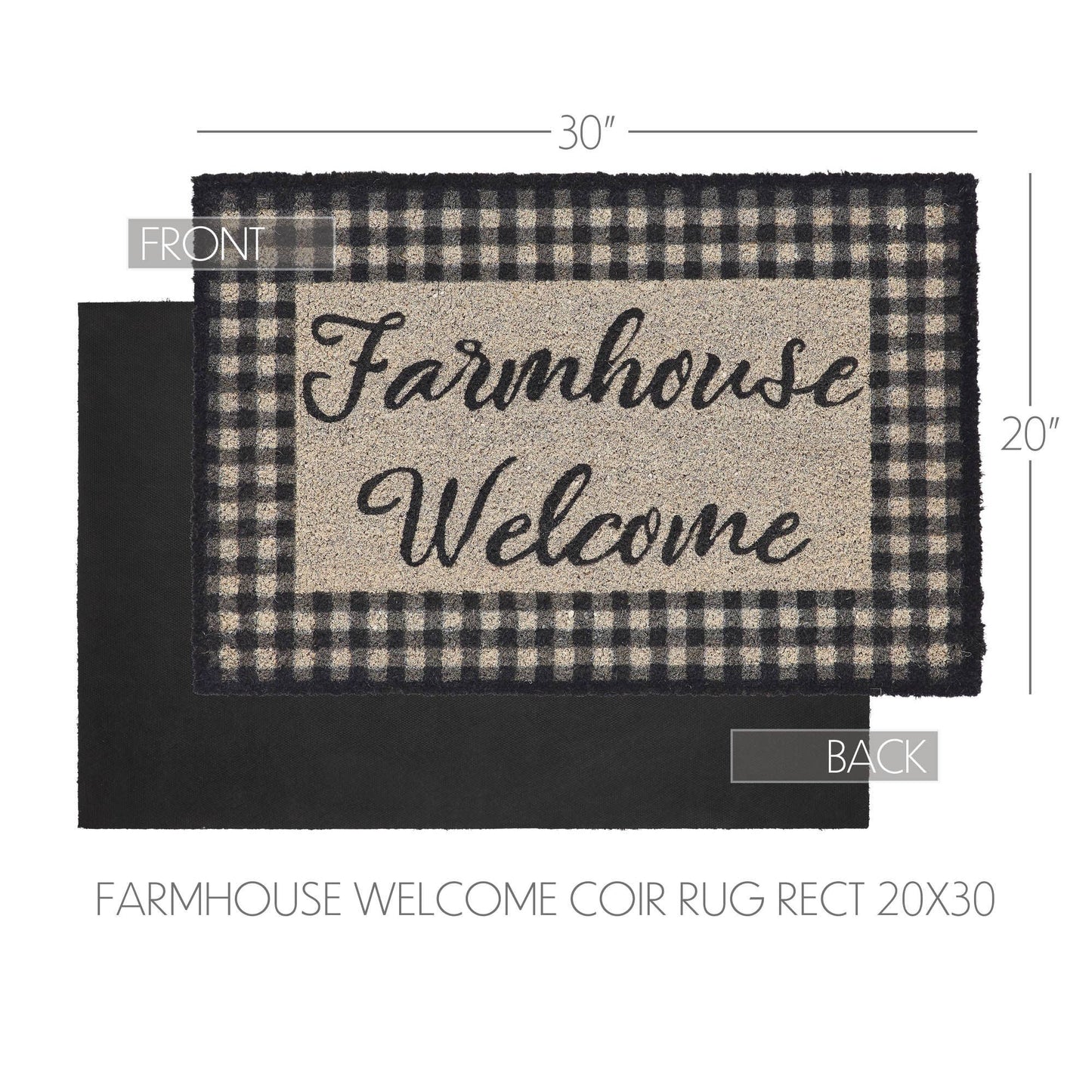 Finders Keepers Farmhouse Welcome Coir Rug Rect 20x30