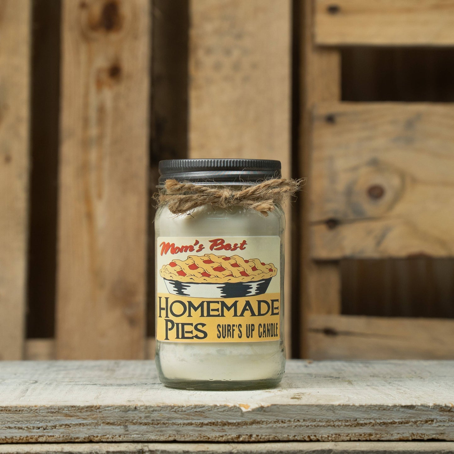 Grandmas Pie Mason Jar Candle - Vintage Collection : 16 oz Large