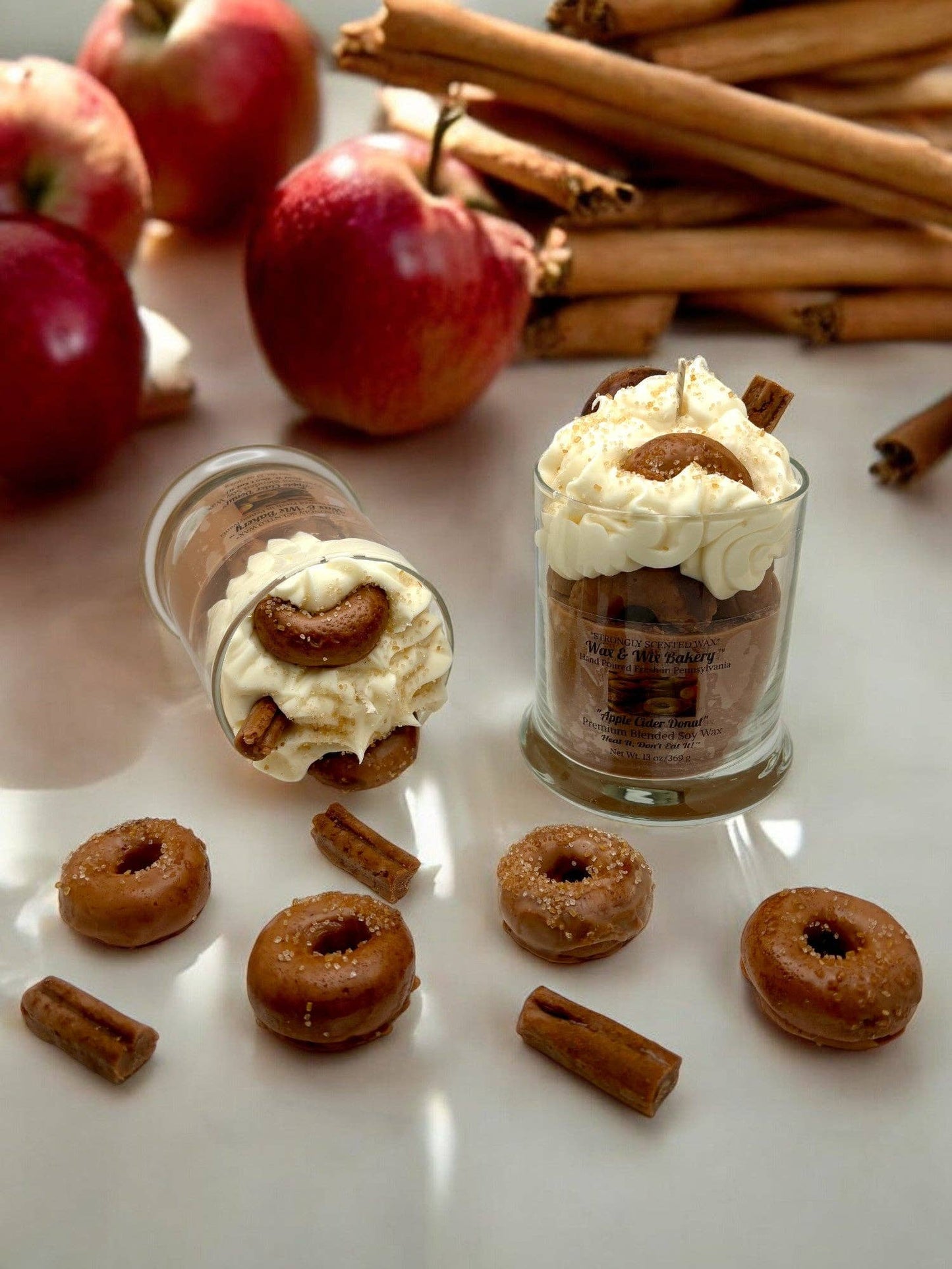Apple Cider Donut Candle. 13 oz. Large Soy Dessert Candle